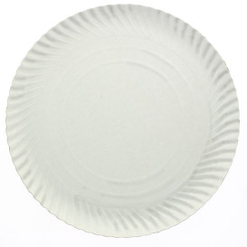 Assiette en Carton Ronde Blanc 350 mm 900g/m2 (200 Unités)