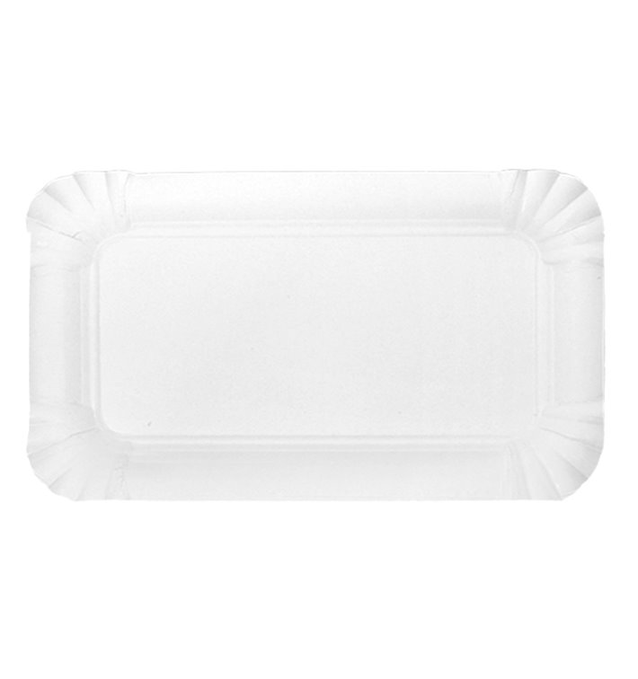 Plat rectangulaire en Carton Blanc 9x15 cm (100 Unités) Plat rectangulaire en Carton Blanc 9x15 cm (100 Unités)