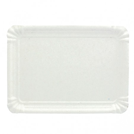 Plat rectangulaire en Carton Blanc 16x22cm (100 Utés)
