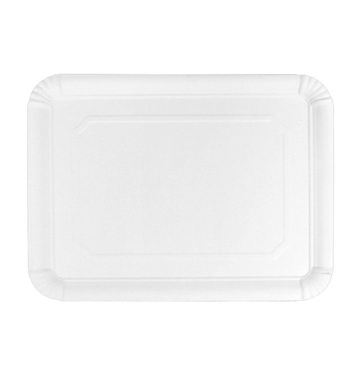 Plat rectangulaire en Carton Blanc 24x30 cm (100 Unités) Plat rectangulaire en Carton Blanc 24x30 cm (100 Unités)