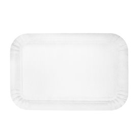 Plat rectangulaire en Carton Blanc 12x19 cm (100 Utés)