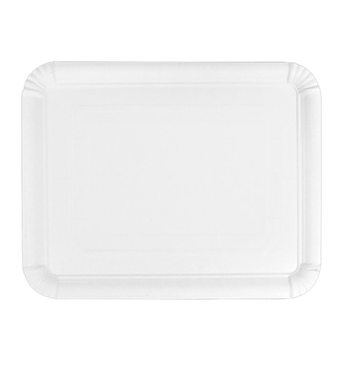 Plat rectangulaire en Carton Blanc 22x28 cm (100 Utés) Plat rectangulaire en Carton Blanc 22x28 cm (100 Utés)