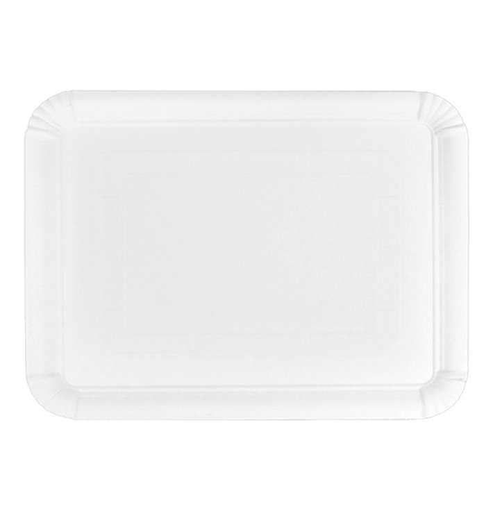 Plat rectangulaire en Carton Blanc 25x34 cm (100 Utés) Plat rectangulaire en Carton Blanc 25x34 cm (100 Utés)