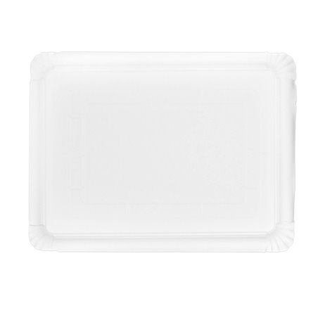 Papieren dienblad Rechthoekige vorm wit 34x42 cm (200 stuks)
