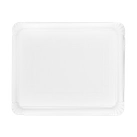 Plat rectangulaire en Carton Blanc  31x38 cm (50 Utés)
