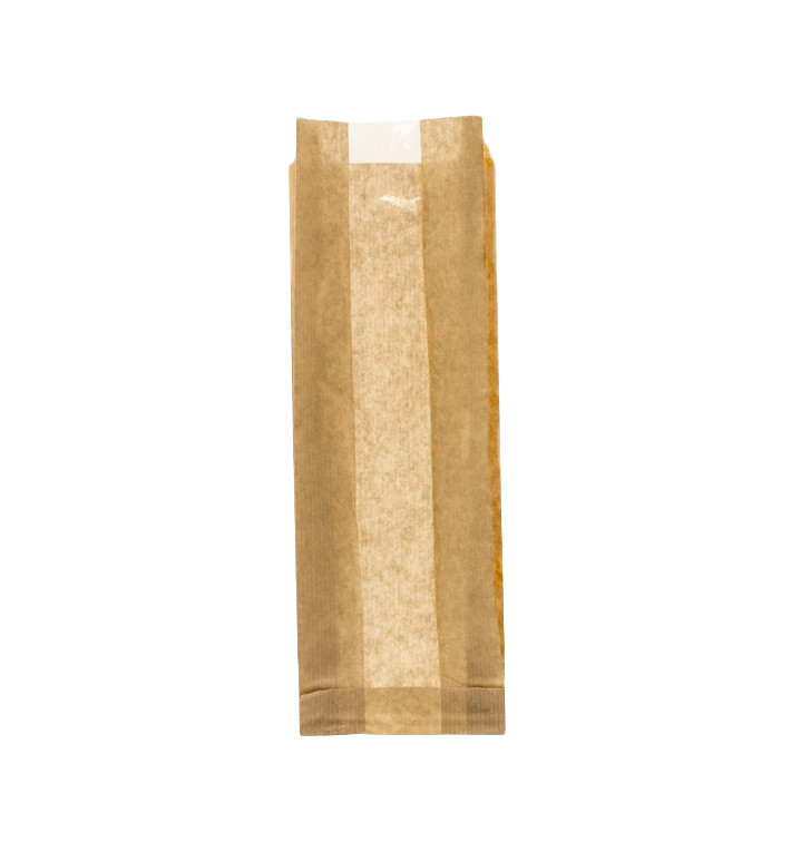 Sac Papier Kraft Fenêtre 10+4x29cm (125 Utés) Sac Papier Kraft Fenêtre 10+4x29cm (125 Utés)