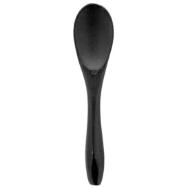 Petite Cuillère en Bambou Dégustation Noir 9cm (50 Unités)