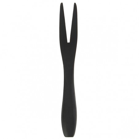 Bamboe proeving mini vork zwart 9 cm (50 stuks) 