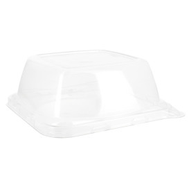 Plastic Deksel voor Suikerriet Voedsel Container 13x13x5cm (50 stuks) 