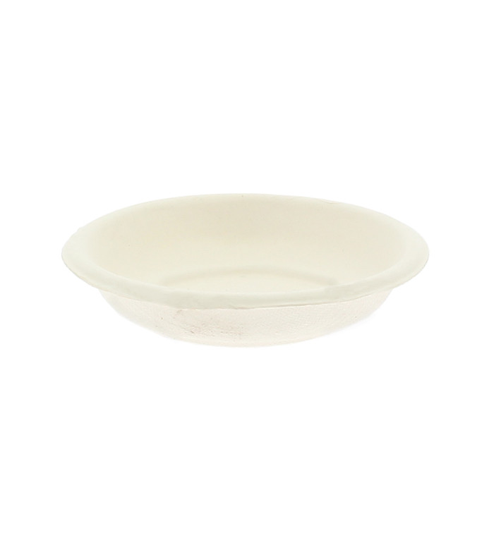 Mini Assiette Bio en Canne à Sucre Blanc Ø7,5cm (50 Utés) Mini Assiette Bio en Canne à Sucre Blanc Ø7,5cm (50 Utés)