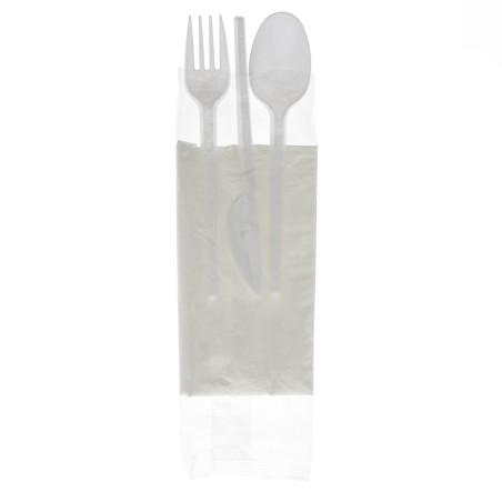 Kit Fourchette, Cuillère, Couteau, Serviette (25 Utés)