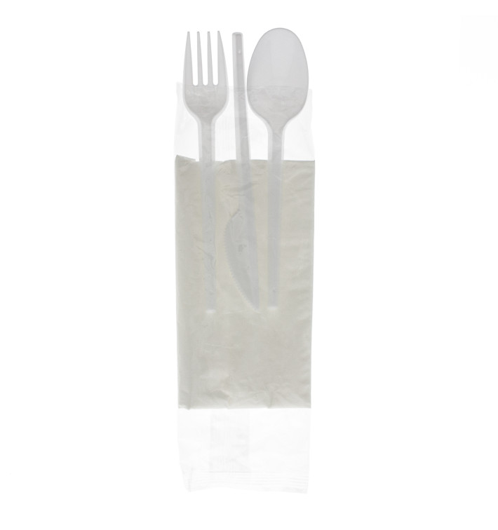 Kit Fourchette, Cuillère, Couteau, Serviette (250 Utés) Kit Fourchette, Cuillère, Couteau, Serviette (250 Utés)