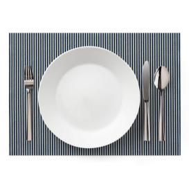 Katoenen placemat "Daen Drap" blauw Line 32x45cm (72 stuks)