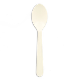 Stof gebaseerd op Maizena CPLA theelepel wit 12,5cm (1500 stuks)