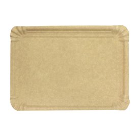 Plat rectangulaire en Carton Kraft 16x22 cm (100 Unités)