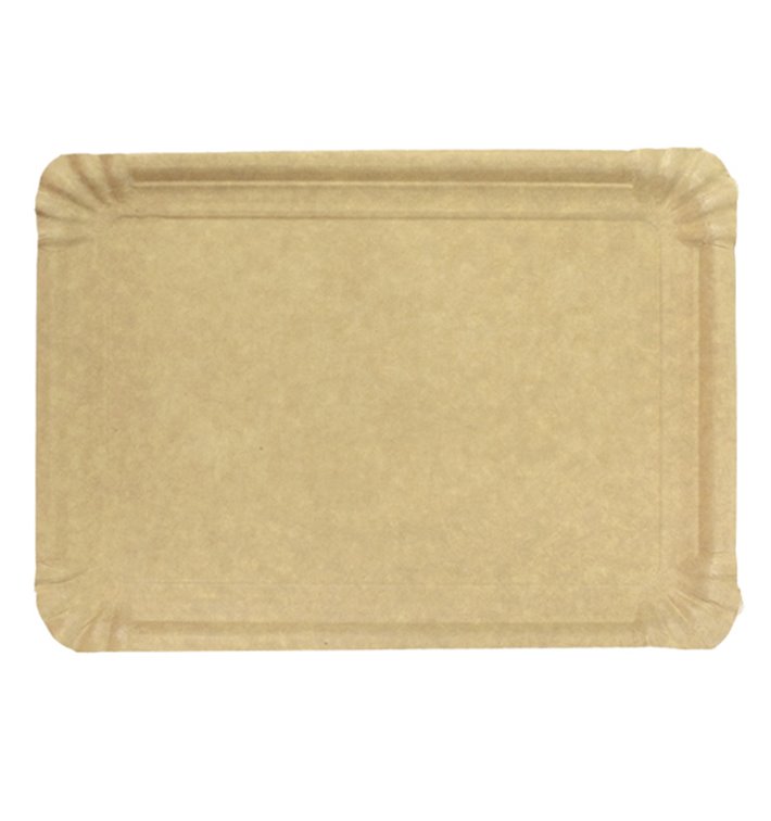 Plat rectangulaire en Carton Kraft 16x22 cm (100 Unités) Plat rectangulaire en Carton Kraft 16x22 cm (100 Unités)