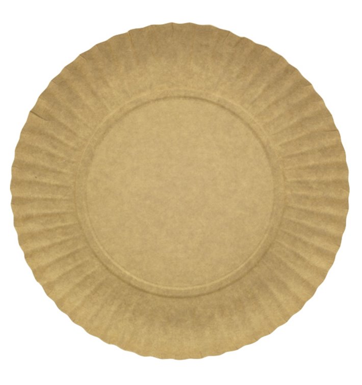 Papieren bord Rond vormig kraft 21cm 255g/m2 (100 stuks) Papieren bord Rond vormig kraft 21cm 255g/m2 (100 stuks)