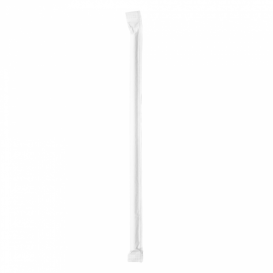 Paille Droite Papier Blanc Emballée Ø6mm 19,7cm (3000 Utés)