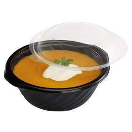 Bol Rond PP Noir 400ml Ø144mm (100 Utés)