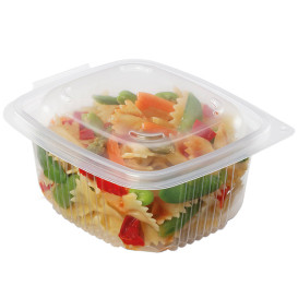 Boîte avec charnière PP Transparent 750ml 142x123mm (600 Utés)