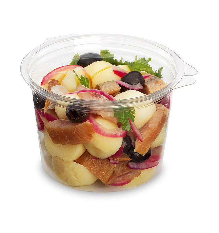 Plastic Container APET Rond vormig transparant 500ml Ø12cm (40 stuks) Plastic Container APET Rond vormig transparant 500ml Ø12cm (40 stuks)