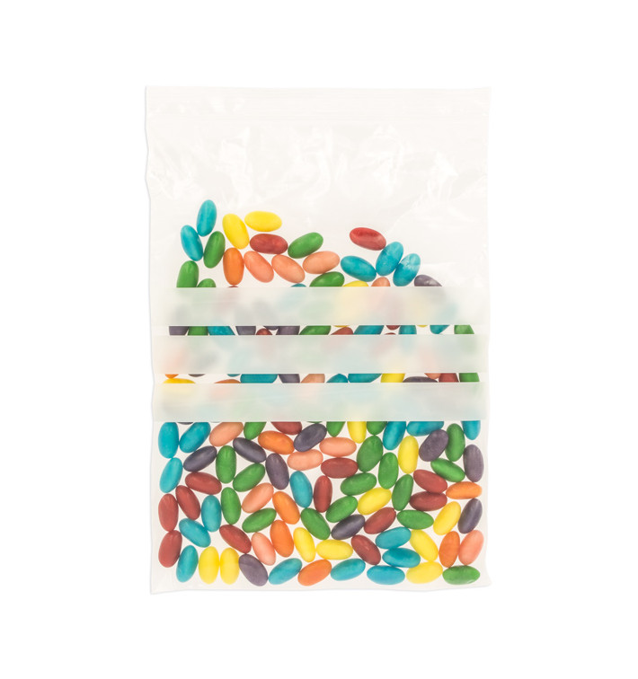 Sac en PE Fermeture zip à bandes blanches 20x30cm G160 (1000 Utés) Sac en PE Fermeture zip à bandes blanches 20x30cm G160 (1000 Utés)