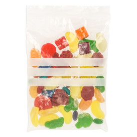 Plastic zak met rits drukknoopsluiting 12x18cm G-200 (100 stuks) 