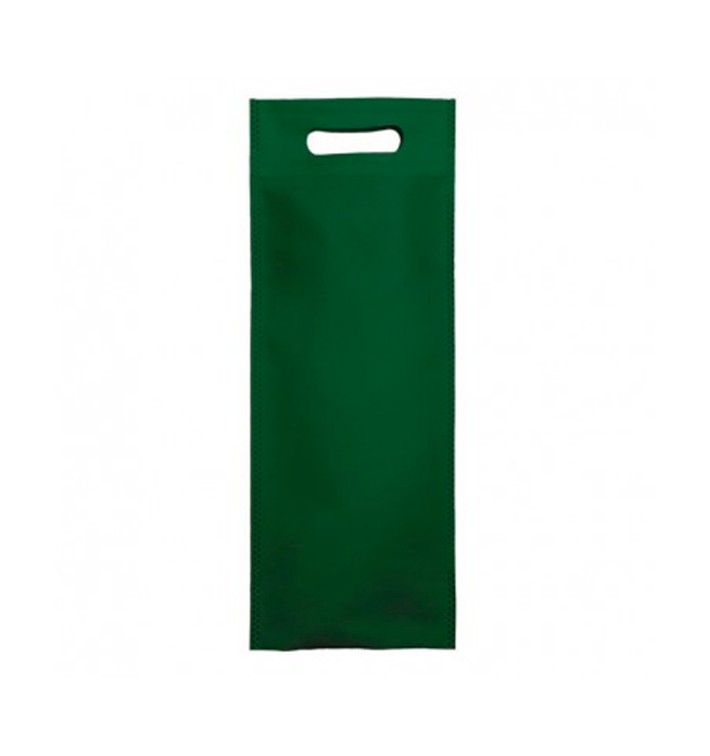 Niet geweven tas met gestanste handgrepen groen 17+10x40cm (200 stuks)