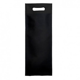 Sac Non-Tissé pour Bouteille Noir 17+10x40cm (25 Utés)