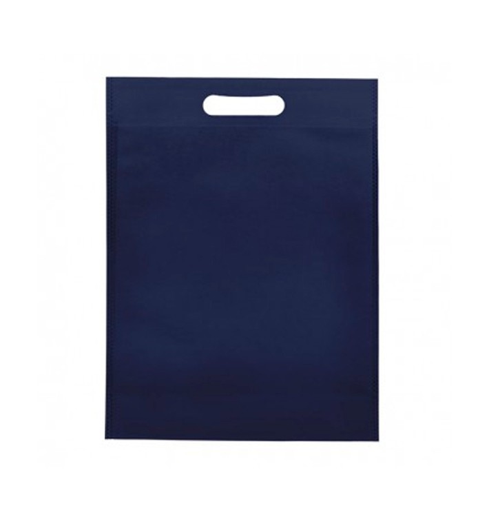 Niet geweven tas met gestanste handgrepen hemelsblauw 30+10x40cm (200 stuks)
