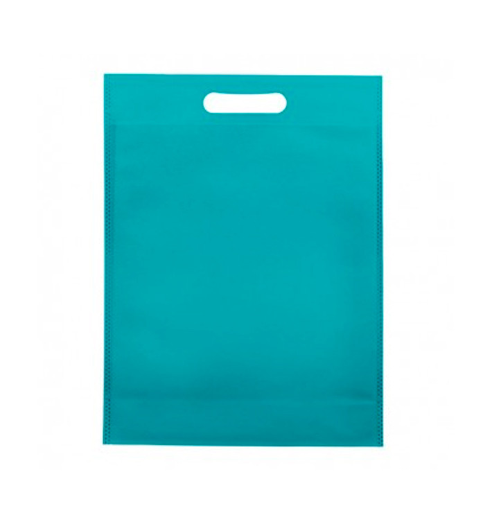 Sac Non-Tissé avec Anses Découpées Aigue-Marine 30+10x40cm (200 Utés) Sac Non-Tissé avec Anses Découpées Aigue-Marine 30+10x40cm (200 Utés)