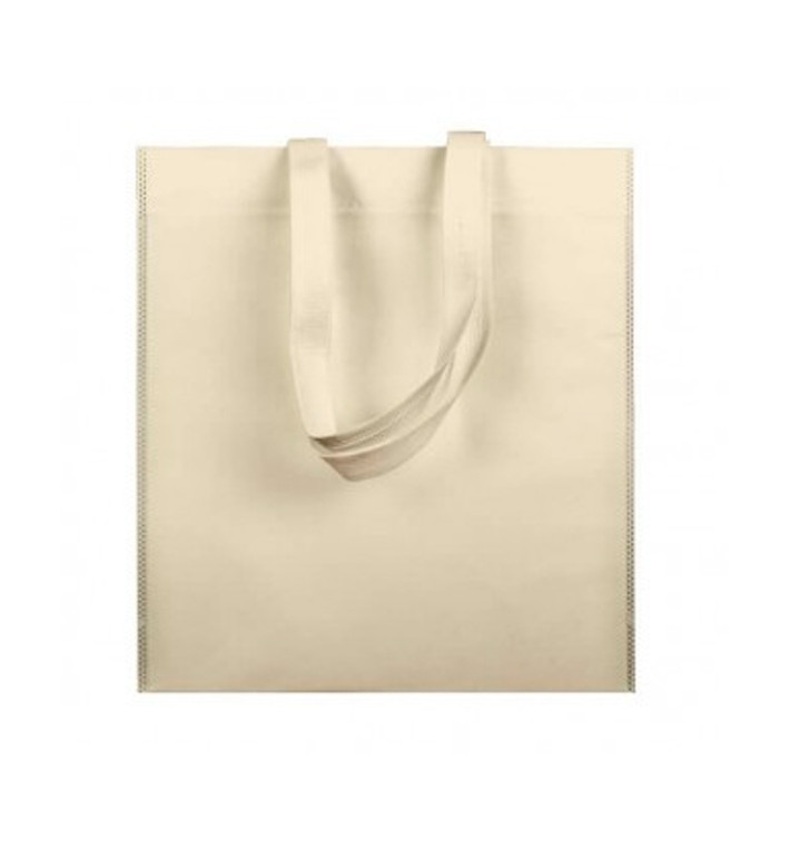 Niet geweven tas met korte hengsels crème 38x42cm (200 stuks) Niet geweven tas met korte hengsels crème 38x42cm (200 stuks)