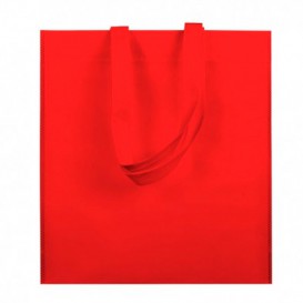 Niet geweven tas met korte hengsels rood 38x42cm (25 stuks)