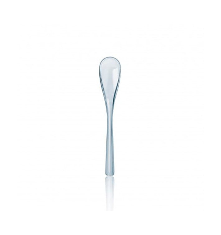 Plastic PS thee lepel "Mokkalepel" transparant 10cm Plastic PS thee lepel "Mokkalepel" transparant 10cm