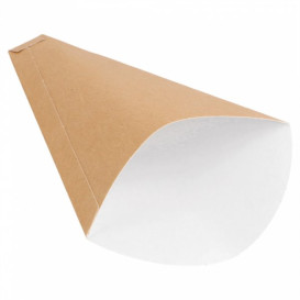 Cornet Carton Kraft "Crêpes" 12x2,5x19cm 300g/m2 (100 Utés)