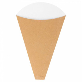 Cornet Carton Kraft "Crêpes" 12x2,5x19cm 300g/m2 (100 Utés)