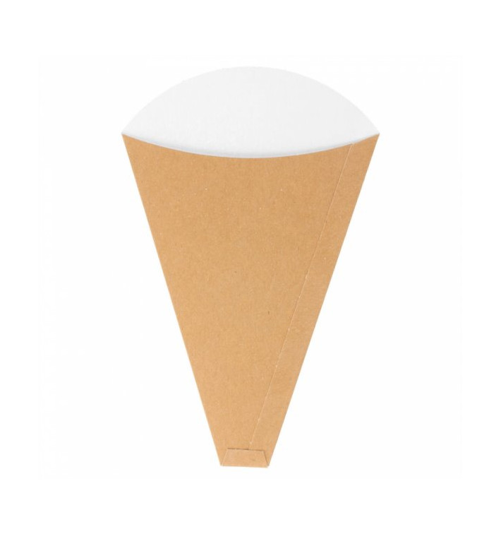 Cornet Carton Kraft "Crêpes" 12x2,5x19cm 300g/m2 (100 Utés) Cornet Carton Kraft "Crêpes" 12x2,5x19cm 300g/m2 (100 Utés)