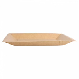 Assiette en Papier Biocoated Naturel Carrée 18cm (400 Utés)