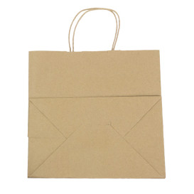 Sac en Papier Kraft Marron avec Anses 100g 30x29x18cm (200 Utés)