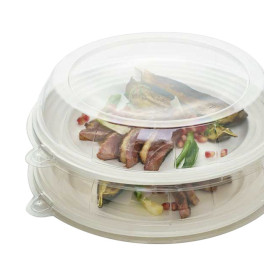 Assiette Canne à Sucre Premium Wave Blanc Ø26cm (50 Unités)