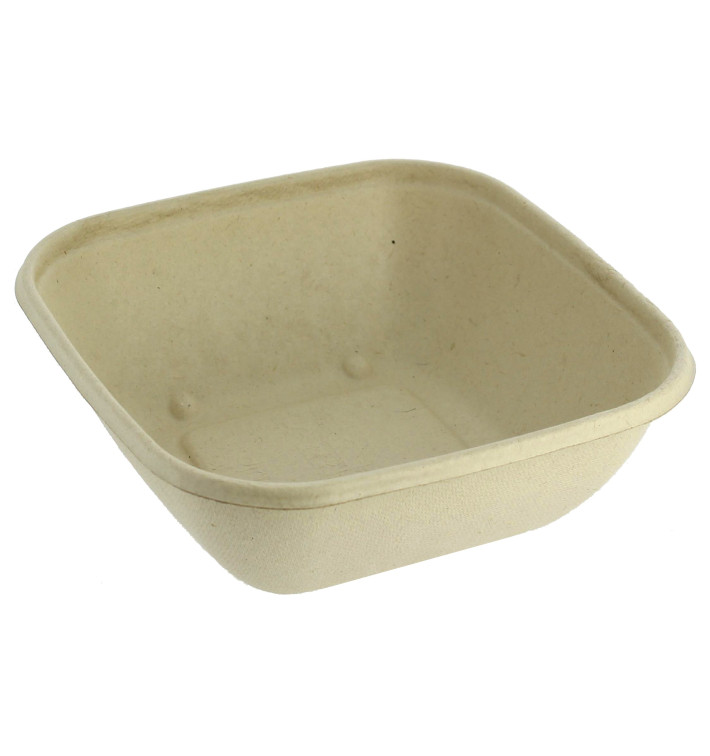 Bol Canne à Sucre PLA 750ml 17x17x5cm (50 Utés) Bol Canne à Sucre PLA 750ml 17x17x5cm (50 Utés)