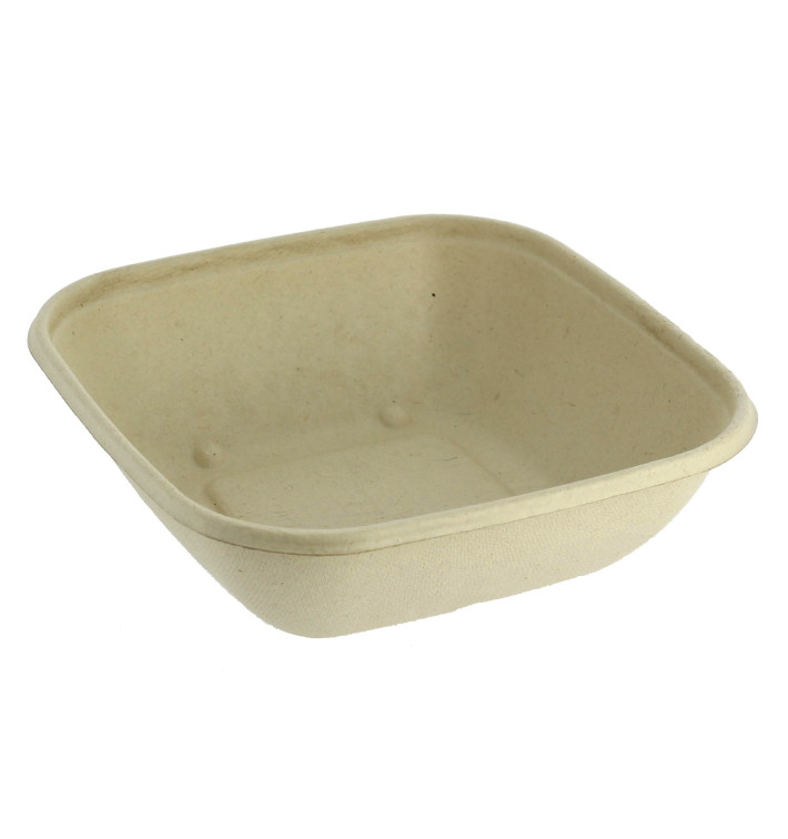 Bol Canne à Sucre PLA 500ml 17x17x3cm (75 Utés) Bol Canne à Sucre PLA 500ml 17x17x3cm (75 Utés)