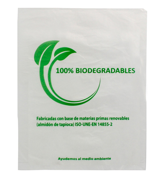 Sac Plastique 100% Compostable 35x48cm (1000 Utés) Sac Plastique 100% Compostable 35x48cm (1000 Utés)