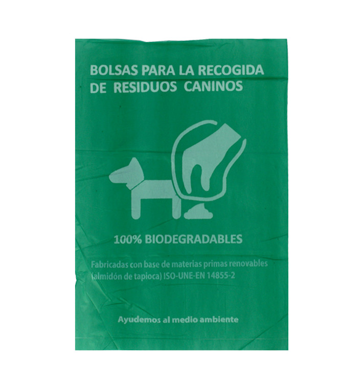 Plastic zak voor uitwerpselen van honden 100% bio 18x26cm (100 stuks) Plastic zak voor uitwerpselen van honden 100% bio 18x26cm (100 stuks)