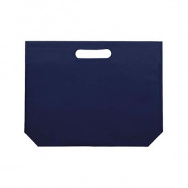 Niet geweven tas met gestanste handgrepen elektrisch blauw 34+8x26cm (25 stuks)