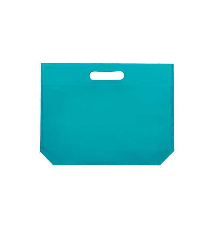 Sac Non-Tissé avec Anses Découpées Aigue-Marine 34+8x26cm (25 Utés) Sac Non-Tissé avec Anses Découpées Aigue-Marine 34+8x26cm (25 Utés)