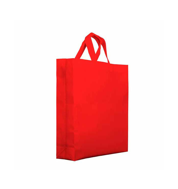 Sac Non-Tissé PREMIUM avec Anses Courtes Rouge 25+10x30cm (200 Utés) Sac Non-Tissé PREMIUM avec Anses Courtes Rouge 25+10x30cm (200 Utés)