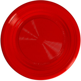 Assiette Amidon Maïs PLA Creuse Rouge Ø220 mm (25 Utés)