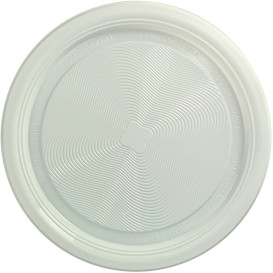 Assiette Amidon Maïs PLA Plate Blanc Ø220 mm (25 Utés)