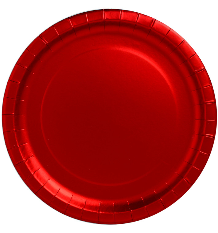 Assiette ronde Carton "Party" Rouge Ø340mm (45 Unités)